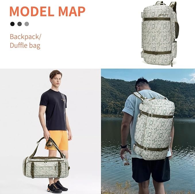 BE SMART 40L Extra Large Gym Backpack for Men, Big Gym Bag with Shoes Compartment, Waterproof Heavy Duty Duffel Bags, Men's Workout Backpacks for Outdoor Sport,Hiking,Camping,Travel