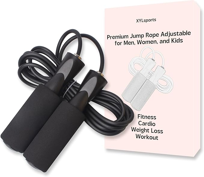 Jump Rope for Fitness Adjustable Rope for Men, Women, and Kids Ideal for Cardio and Training Workouts