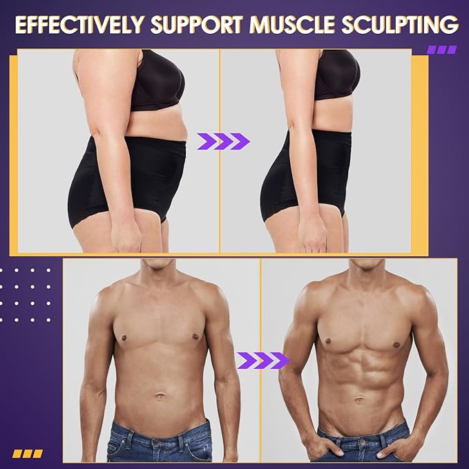 Abs Stimulator, Ab Stimulator Muscle Toner, Ab Toning Belt Fitness Training for Abdomen, Muscle Machine Workout Equipment for Home, TENS & EMS Modes