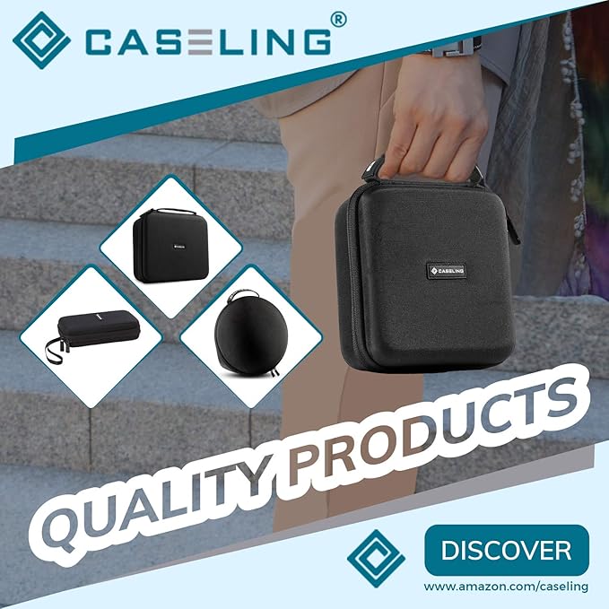 caseling Ear Muff Case - Fits 3M WorkTunes Connect Hearing Protector - Earmuff EVA Ear Protection Hard Case for Storage and Travel (Case Only)