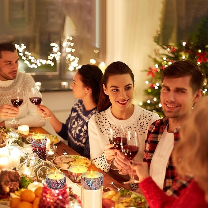 Scented Candles Gift Set for Women, 12 Pack 2.5 Oz Soy Wax Travel Tin Aromatherapy Candles for Home Scented, Perfect for Birthday, Christmas, Stress Relief, Spa, Bath, and Home Decor