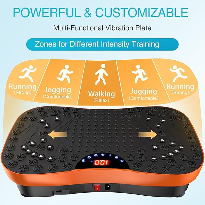 AXV Vibration Plate Exercise Machine Whole Body Workout Portable Mini Vibrate Fitness Platform Lymphatic Drainage Machine for Weight Loss Shaping Toning Wellness Home Gyms Workout (Mini)