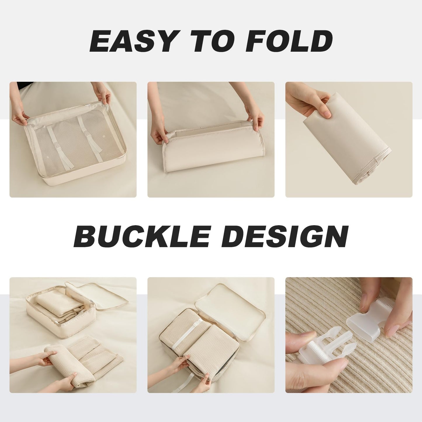 Travel Packing Cube Luggage Organizer - Travel Essential Accessory for Suitcase Lightweight Durable Toiletry Cosmetic Laundry Shoe Compression Carry on Storage Large Bag 10 set