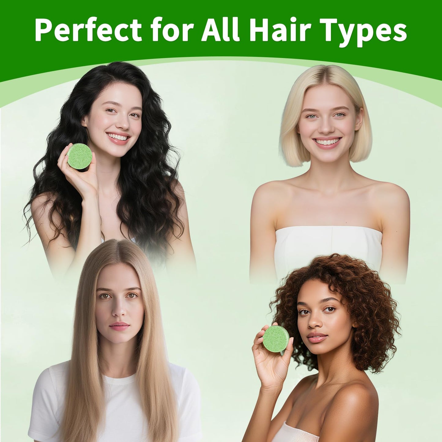 Pubpok Tea Tree & Organic Ginger Shampoo Bars and Conditioner Set, for Clarifying Grease, Promote Hair Growth, Anti Hair Loss, Coconut Oil Conditioner Solid Bar for Deep Moisturizing & PH Balanced