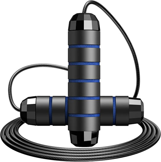 Jump Rope,Tangle-Free Rapid Speed Jump Rope with Ball Bearings for Men,Women and Kids,Adjustable Steel Skipping Rope with Ergonomic Foam Handles,A Ideal Equipment and Accessories for Workout,Fitness,Exercise,Home Gym,Slim Body