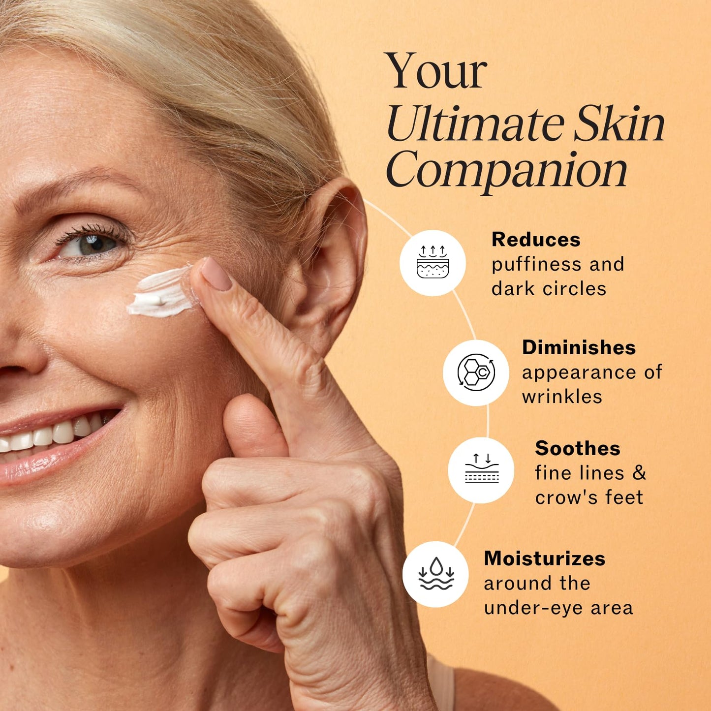 LilyAna Naturals Eye Cream - Eye Cream for Dark Circles and Puffiness, Under Eye Cream, Anti Aging Eye Cream Reduce Fine Lines and Wrinkles (1.0 Ounce, Retinol)