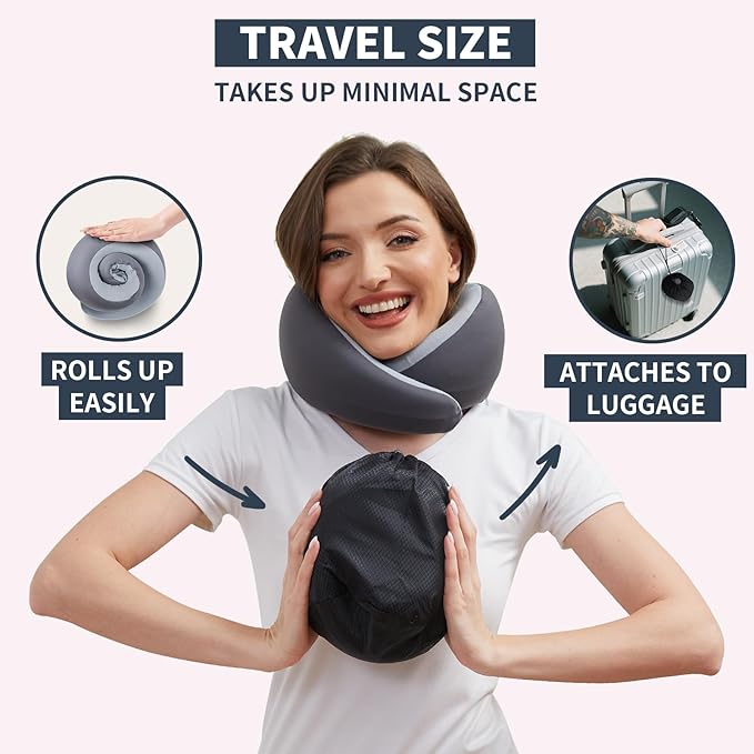Travel Pillows for Airplanes Airplane Neck Pillow Neck Flight Essentials Best Long Flights Head Rest Recliner Women Shoulder Pain