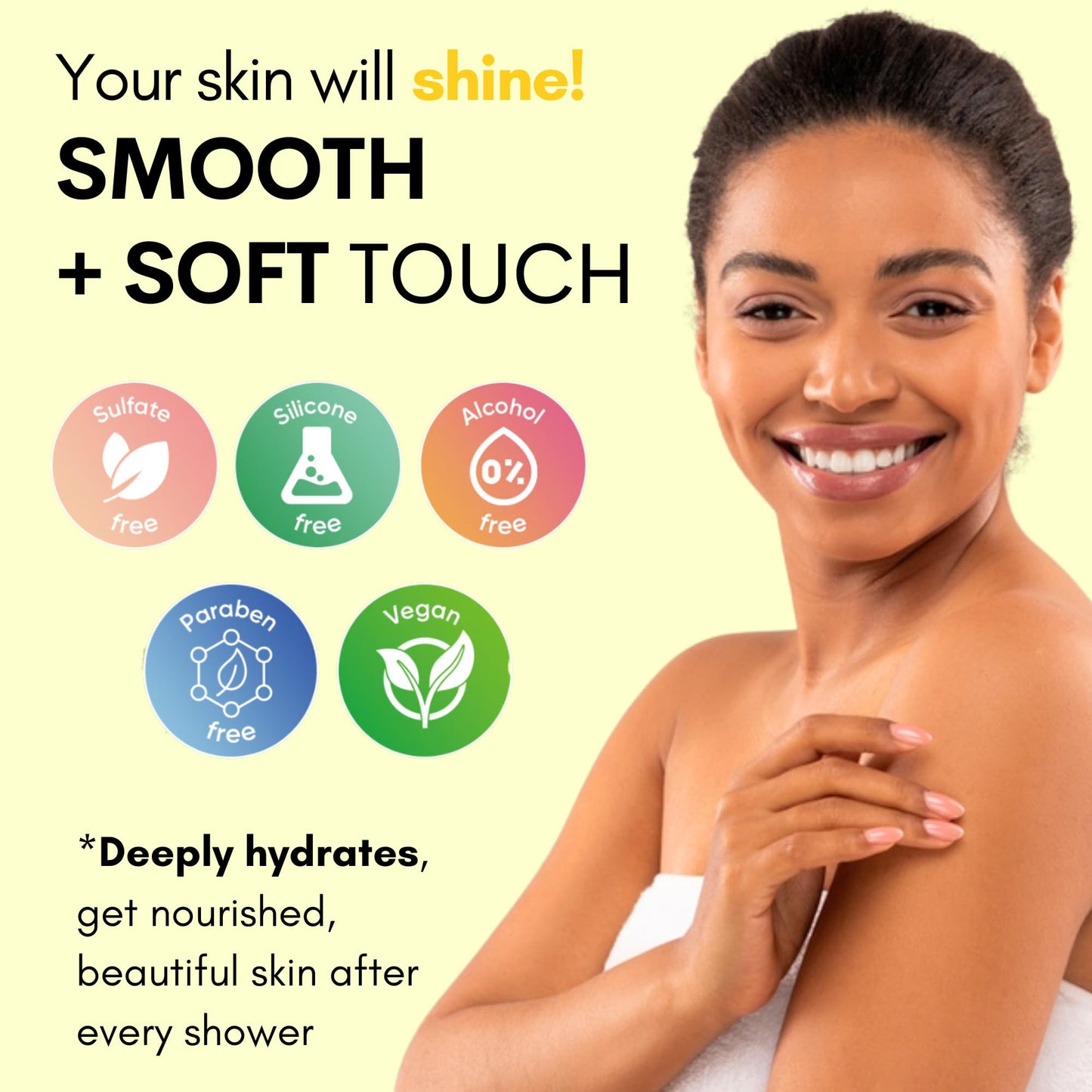 Muun Body Wash with AHA&BHA Exfoliating, 16.9 Fl Oz/500ml Prevent Ingrown Hair Even Skin Tone Underarm Bikini, Smoothe & Soften Body Wash