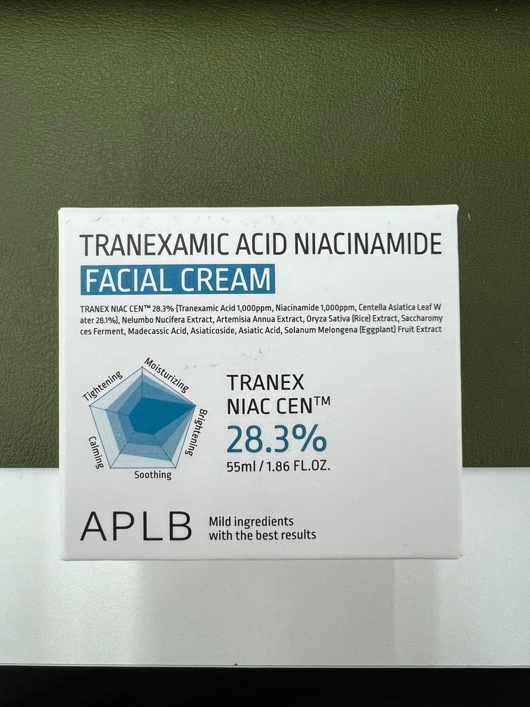 APLB Tranexamic Acid Niacinamide Facial Cream | TRANEX NIAC CEN™ 28.3% 1.86 FL.OZ/Korean Skincare, Moisturizing, Blemish care, Helps with skin discoloration