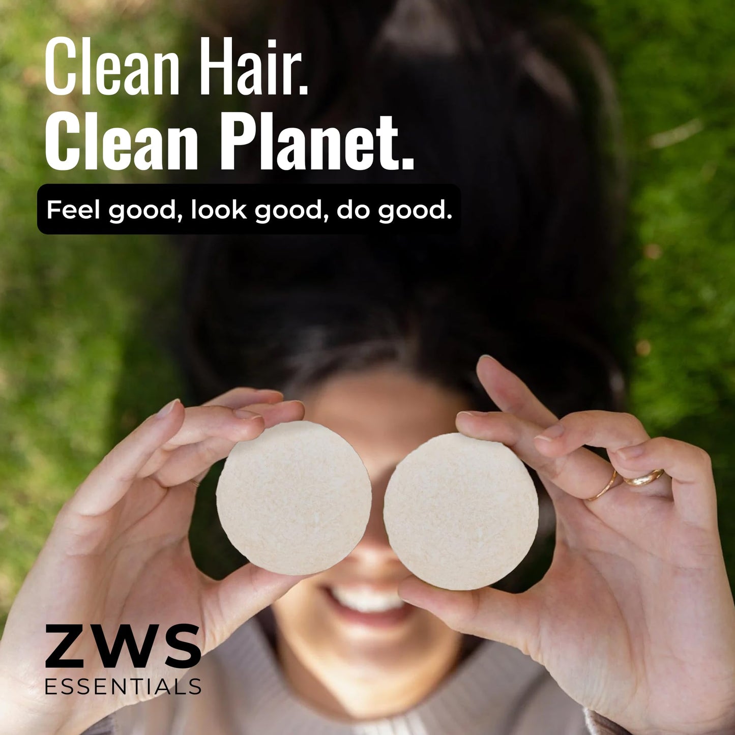 ZWS Essentials Simply Unscented Shampoo Bar, Vegan Solid Hair Cleanser for Sensitive Scalps & Fragrance-Free Care, Zero Waste, Travel-Friendly