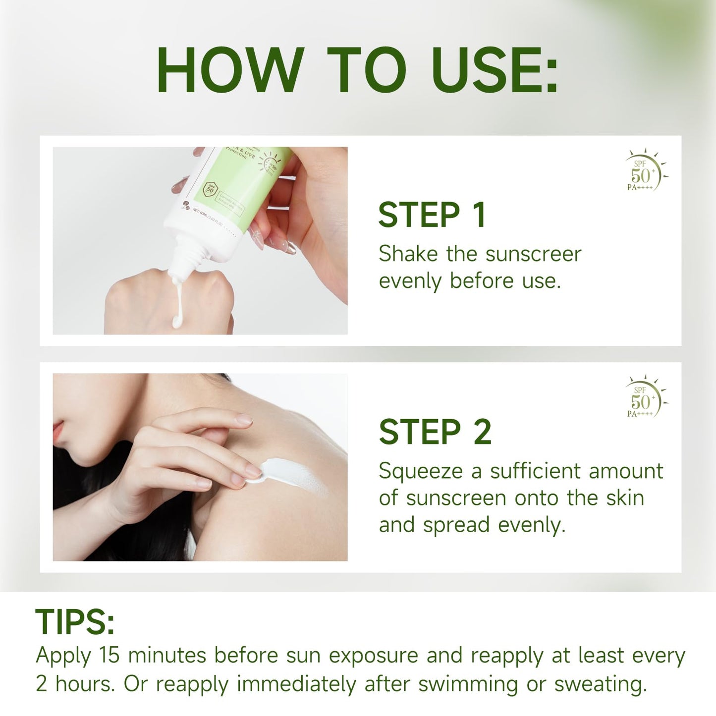 Centella Sunscreen SPF50 PA++++ Calming Moisture Facial Sunscreen Centella Asiatica Korean Sunscreen Matte No White Cast Face Sun Screen for Oily Sensitive Skin