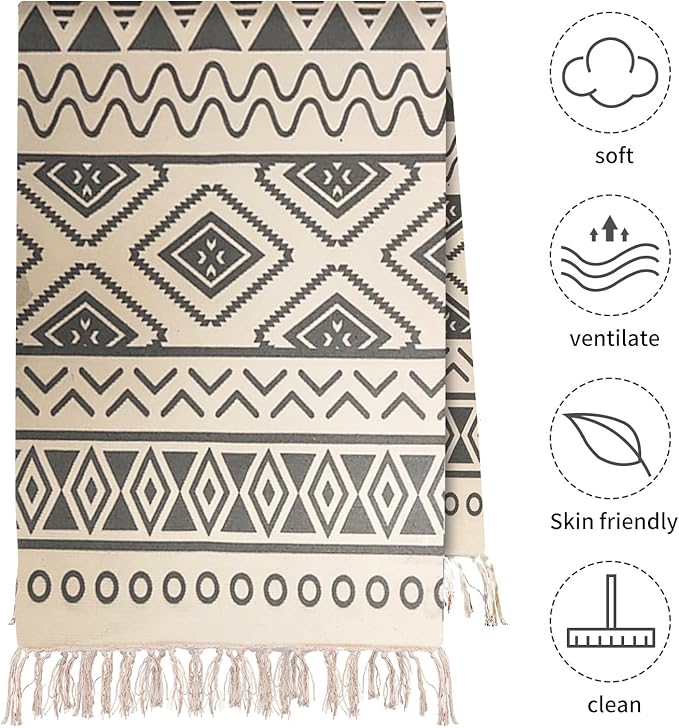 Cifupy Handmade Organic Yoga Mat made with Organic Cotton Yoga Mat - Non Slip Hand-Woven Foldable Yoga Rug Provides Excellent Comfort, Traction & Support for Indoor & Outdoor Use - 24 x 72 Inches