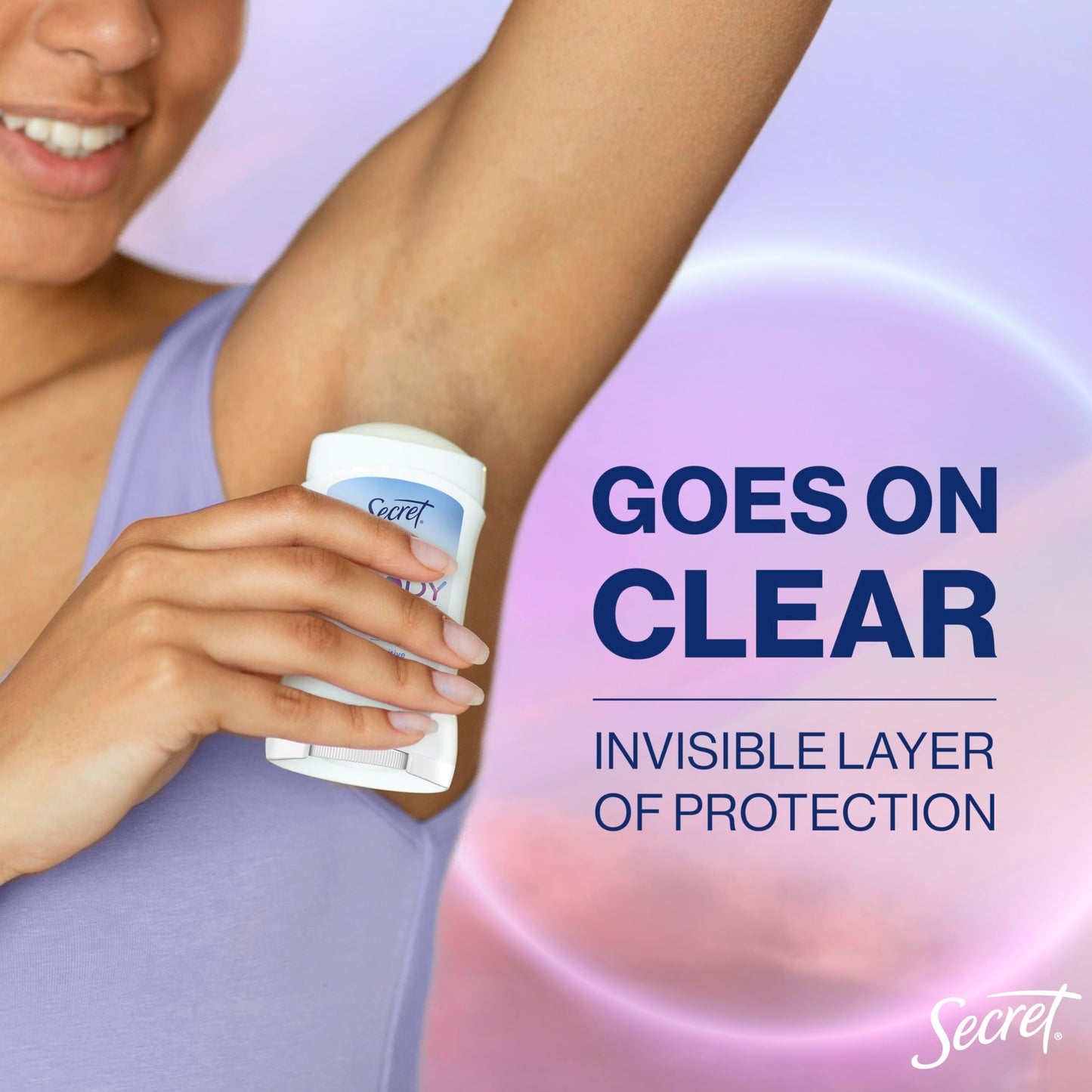 Secret Whole Body Deodorant Dry Feel Stick + Absorbs Sweat for Women, Naturally Derived Ingredients, Completely Clean Scent, Aluminum Free Deodorant Stick, 72 HR Odor Protection, 2.4 oz