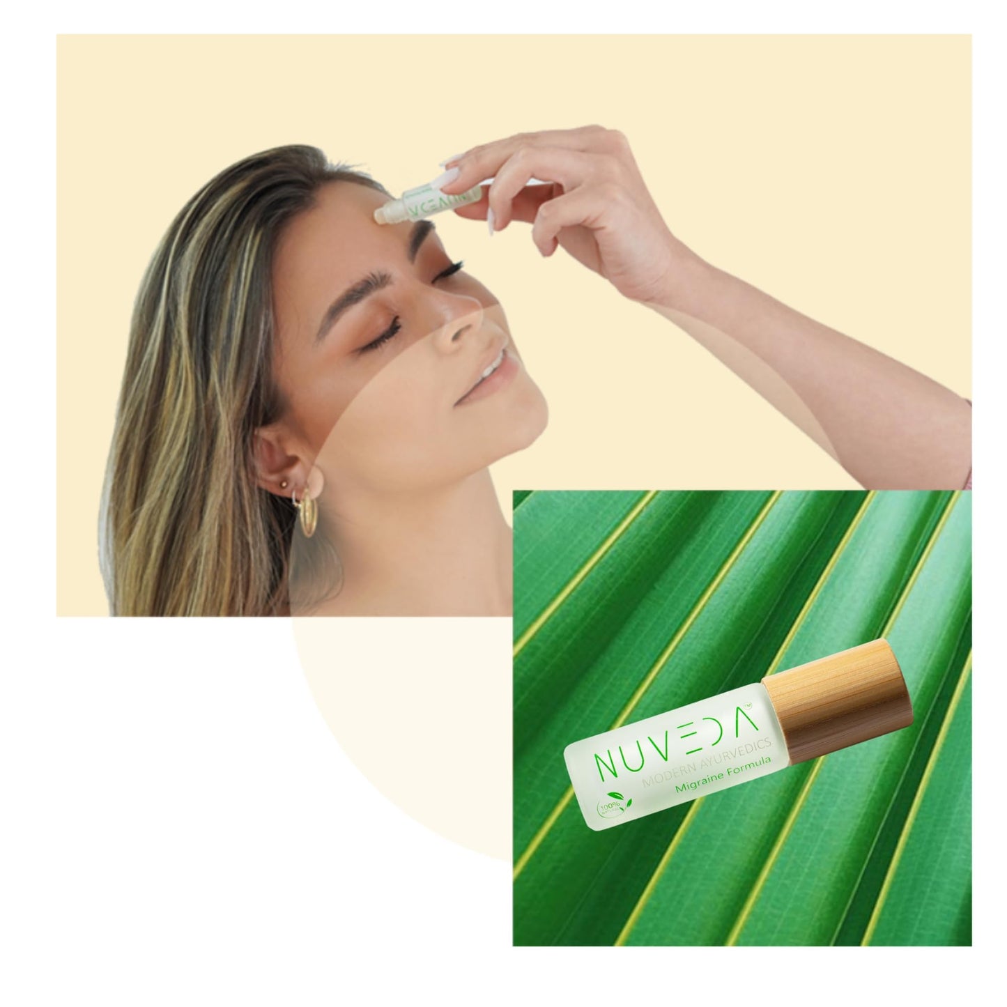 NUVEDA® Advanced Migraine Formula - All Natural Headache Stick | Modern Ayurvedic, Roll On Stick | Therapeutic Grade Essential Oil Aromatherapy | Made in USA