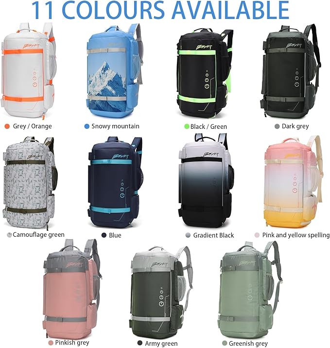 BE SMART 40L Extra Large Gym Backpack for Men, Big Gym Bag with Shoes Compartment, Waterproof Heavy Duty Duffel Bags, Men's Workout Backpacks for Outdoor Sport,Hiking,Camping,Travel