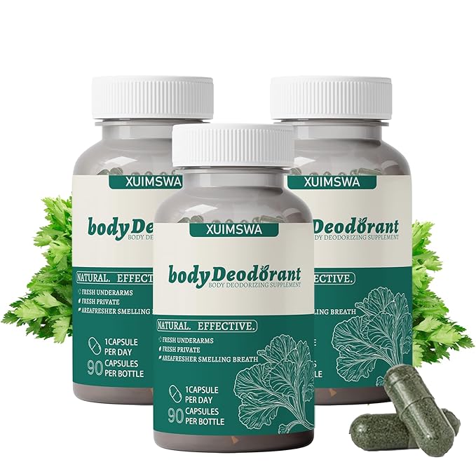 Body deodorizing supplement, body deodorizer capsules,deodorant supplements for women-90 Capsules (3PCS)