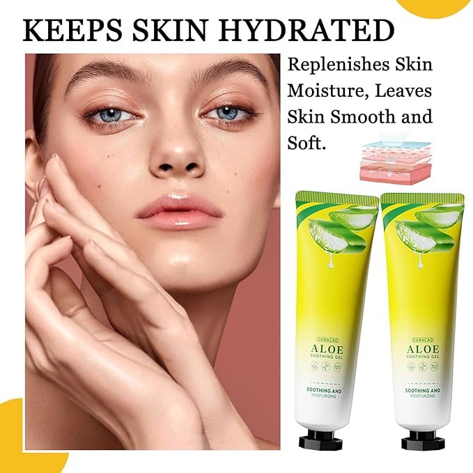 16PCS Organic Aloe Vera Gel for Face,Moisturizing Pure Aloe Lotion,Hydrating Travel Size Vera Gel for After Sun Care,Lightweight Body After Sun Lotion,Natural Organic Face Moisturizer