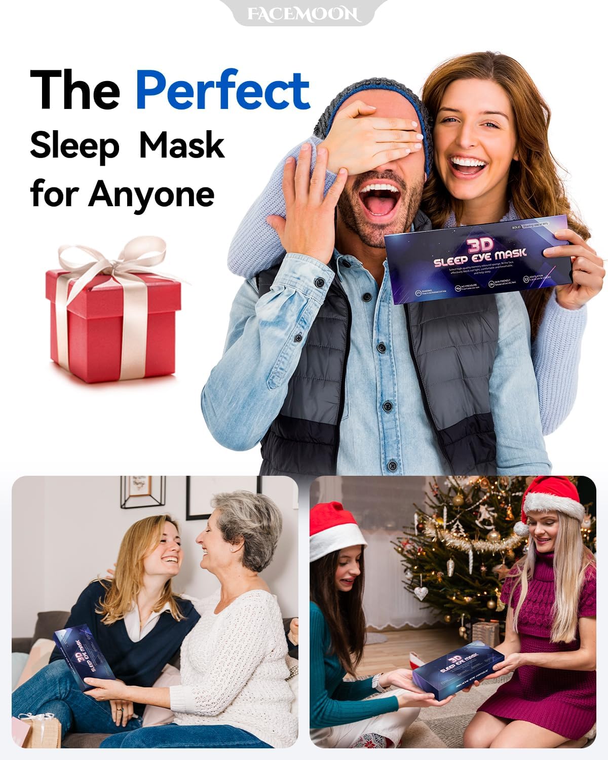 Weighted Eye Masks for Sleep Women: 3D Contoured Blackout Sleep Mask with Zero Pressure, Eyelash Friendly & Comfortable Blindfold for Airplane Travel, Night Shift Nures, Yoga & Thoughtful Gift, Pink