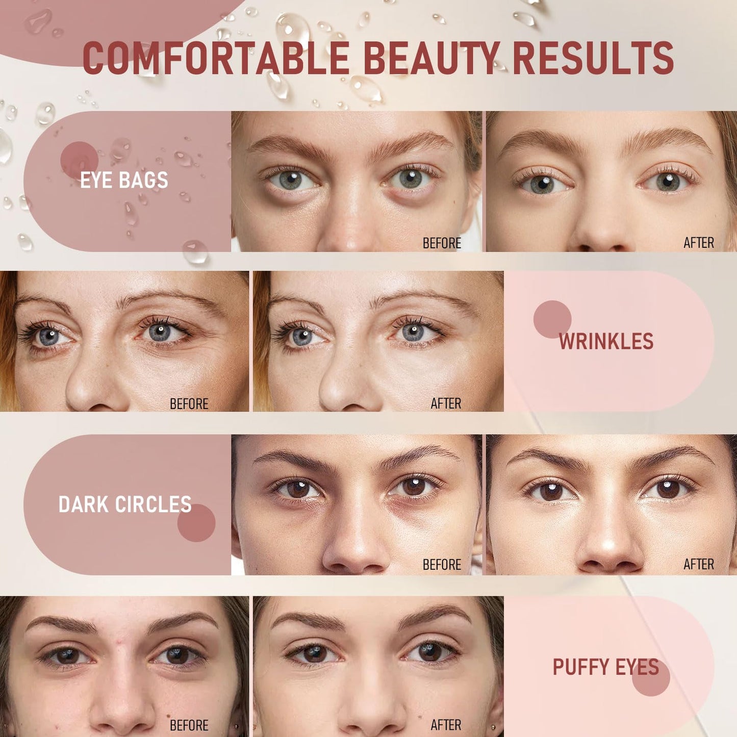 Eye Mask - 30 Pairs Caffeine Under Eye Patches Skin Care Products, Eye Masks Skincare for Dark Circles and Puffiness, Reduce Wrinkles, Eye Bags and Fine Lines, for Women and Man