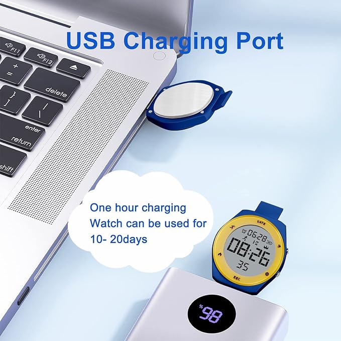 Kids Watches for Girls Boys Digital Sport Watch with Step Counter Pedometer Vibration Alarm Clock, No App Waterproof Fitness Tracker Kids Watch Boys Girls Teens Students Ages 5-16