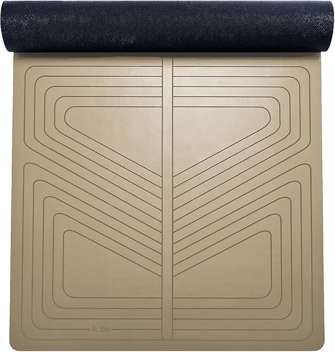 agoy Pro+ Warrior - Premium Non-Slip Yoga Mat – Eco-Conscious Design - PU Mat With Wet/Dry Grip+ - Focus Alignment - Lazer-Etched Technology - A Portable Standard Size Mat for All Styles of Yoga