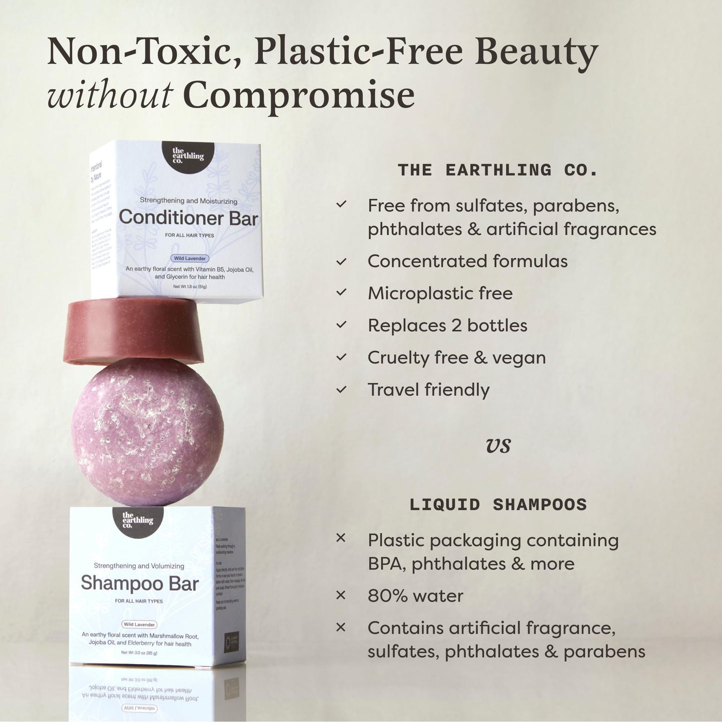 The Earthling Co. Shampoo Bar - Promote Hair Growth, Strengthen & Volumize All Hair Types-Paraben Free formula w/Natural Ingredients for Dry Hair (Sweet Sandalwood, 3 oz)