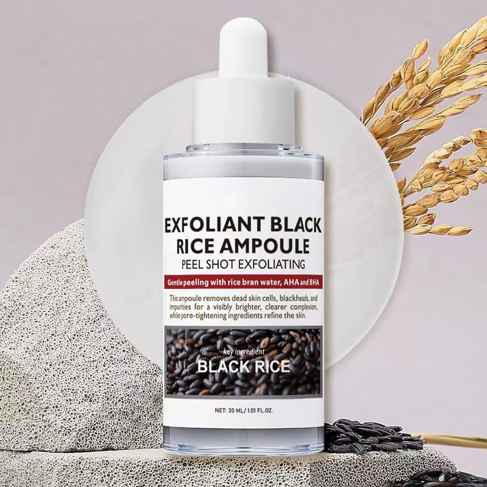 Rice Peeling Ampoule, Soft Exfoliating, Dead Skin and Blackheads Remover, Moisturizing, Travel-Friendly For All Skin Types