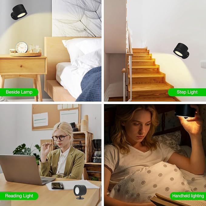 2 in 1 White Noise Sound Machine & LED Wall Sconce with 30 Soothing Sounds Sleeping Timer Motion Sensor Dimmable Night Light 360° Rotate 2200mAh Rechargeable Battery Operated for Bedroom Nursery