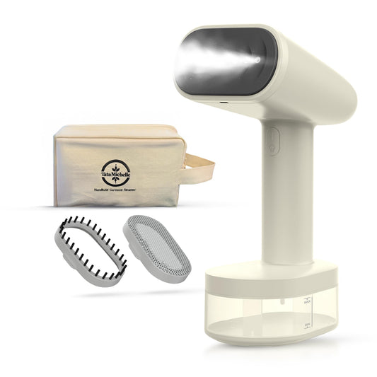 Clothes Steamer Handheld 1600W with Travel Garment Bag, Portable and Hand Held Clothing Wrinkle Remover, 2 Steam Levels with High-Capacity 8.5 oz Water Tank