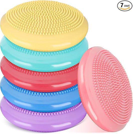 Amylove 6 Pcs Wiggle Seat Inflated Wobble Cushion for Sensory Kid 13 Inch Balance Disc Kids Flexible Seating Exercise Sensory Pad Chair Cushion for Classroom Office School