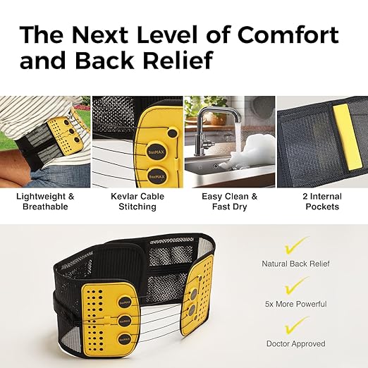 Adjustable Back Brace with 5-to-1 Compression Pulley System for Lumbar Support & Back Pain - Immediate Relief from Sciatica, Scoliosis, Bulging/Herniated Disc - Lightweight/Breathable, X-Large