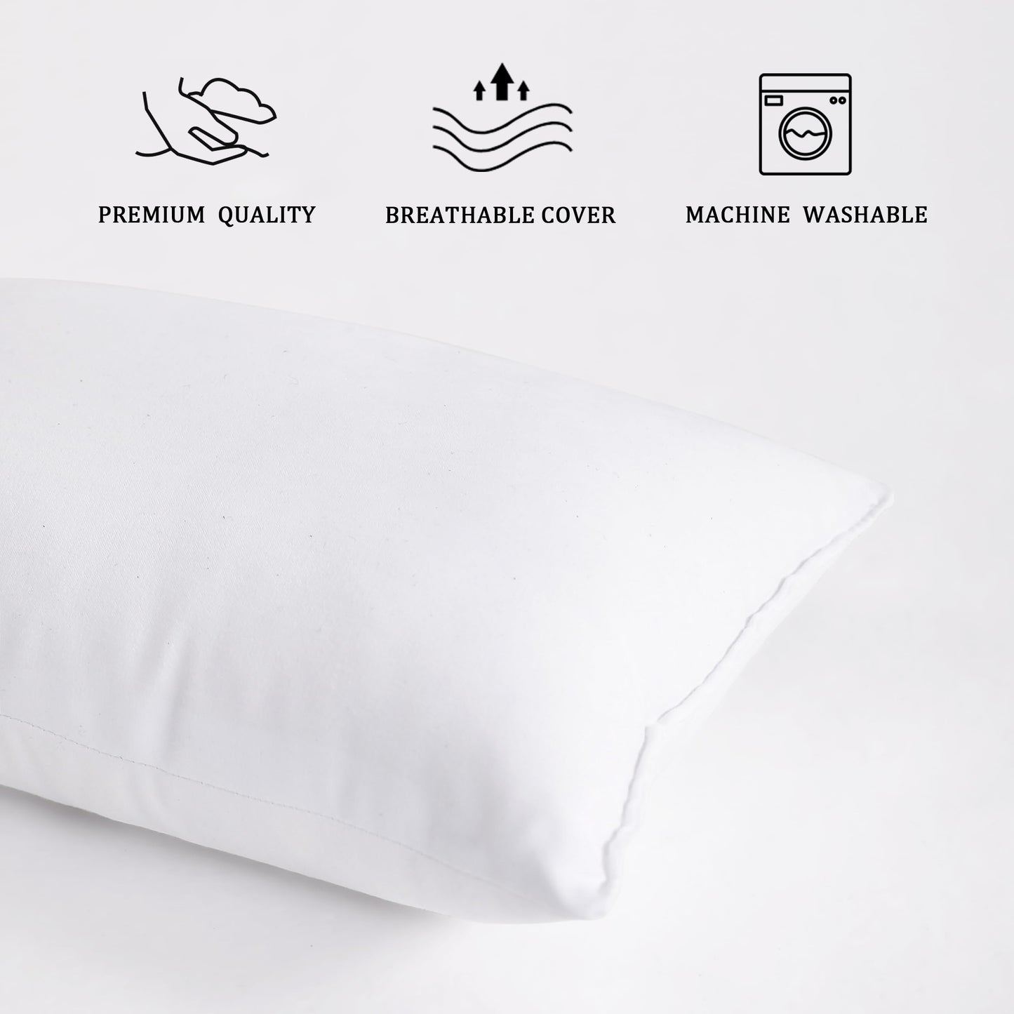 BEDSUM 2 Pack Tiny Pillows, 11"x7" Microfiber Mini Pillows for Travel, Pets, Soft and Machine Washable Small Pillows for Neck, Wrist, and Knee Comfort, White