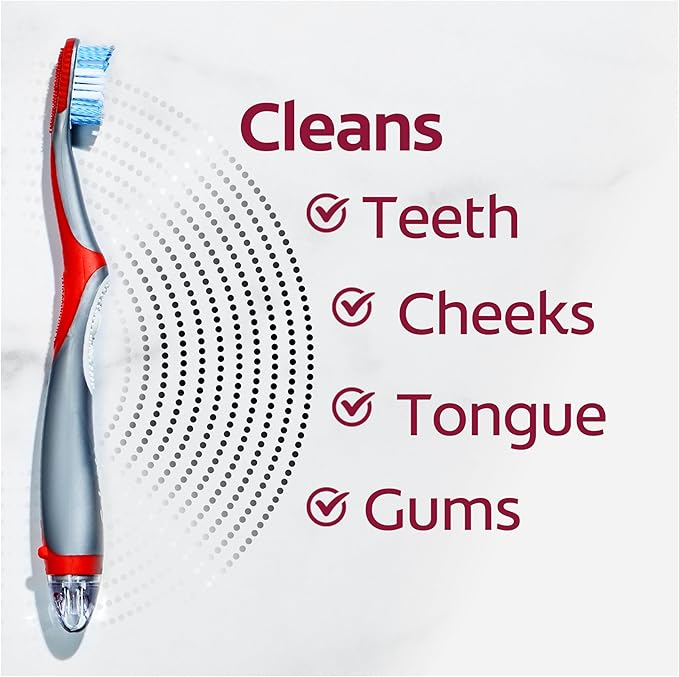 Colgate 360 Optic White Battery Powered Sonic Toothbrush, Soft, 1 Pack