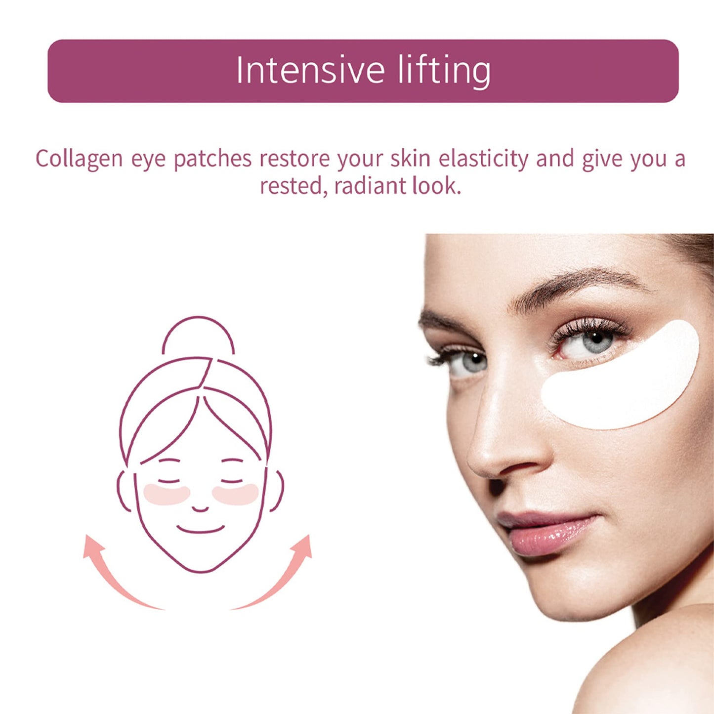 Veraclara Powerful Collagen Eye Patches - 5 Pairs - Puffy Eyes and Dark Circles Treatments | Reduce Wrinkles Undereye, Revitalize and Refresh Your Skin(1Pack)