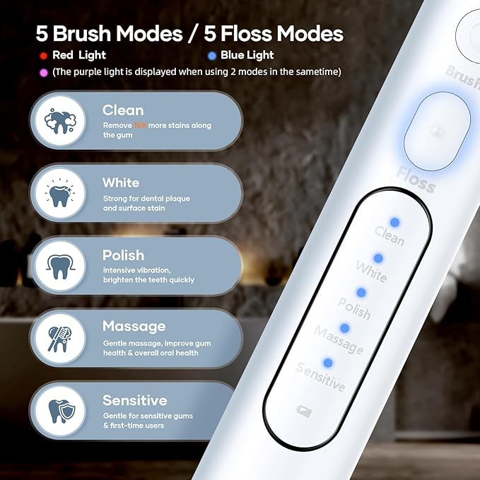 2-in-1 Electric Toothbrush with Water Flosser