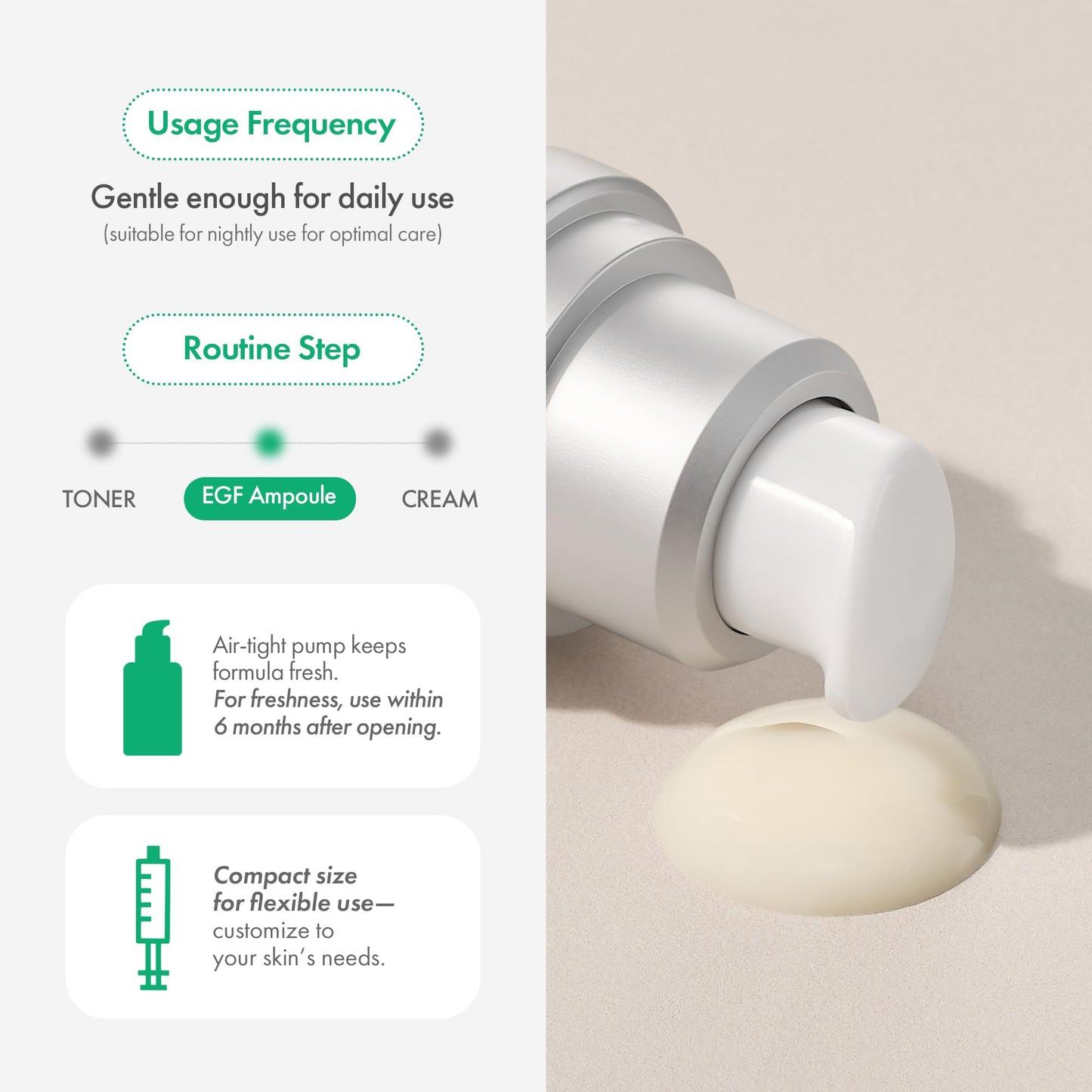 Easydew DW-EGF Melatoning Ampoule 1X - Hydrating Dark Spot Serum with Niacinamide & Glutathione for Uneven Skin - Fast Absorbing Day & Night Ampoule Korean Skin Care (Bottle 1.01 fl oz, EGF 1X)