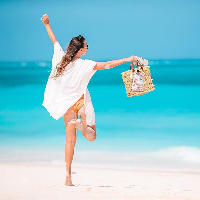 Beach Blanket Waterproof Sandproof, 9 Ft X 10 Ft Extra Large Sand Free Beach Mat, Big Compact Lightweight Quick Drying Picnic Blanket with 4 Stakes & Pockets for Camping, Travel, Hiking