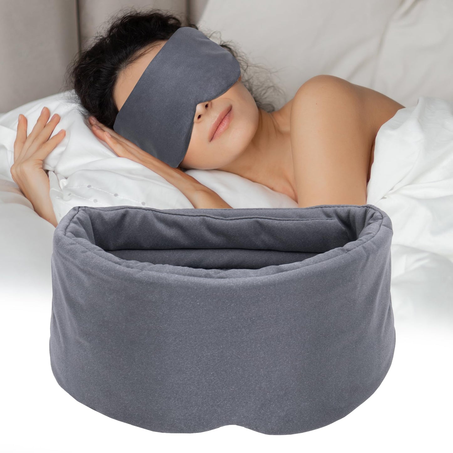 Sysrion Sleep Eye Mask - Ultra Soft Comfortable Sleeping Mask for for Home Sleep Travel Shift Work, Nose Pad Designed Light Blocking Eye Blinder, Fully Adjustable Strap and Skin Friendly