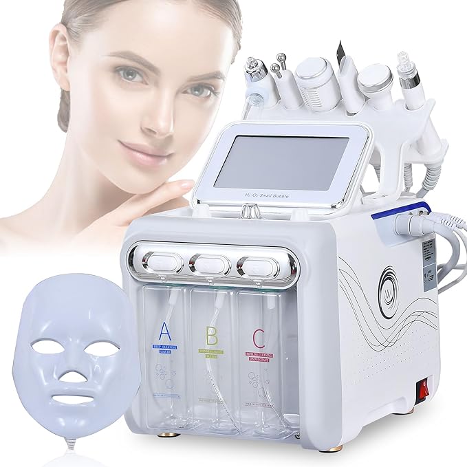 7 in 1 Facial Care Machine with AS1 SA2 AO3 Serums, Facial Cleansing Moisturizing Skin Care, for SPA Home Salon
