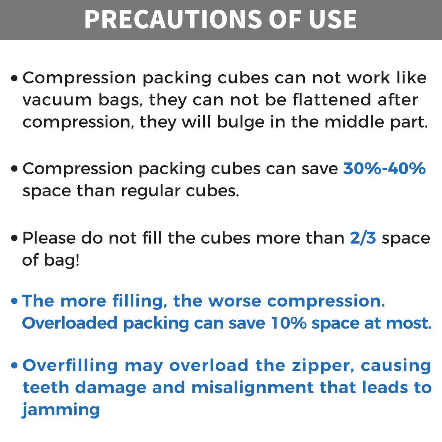 BAGAIL 4 Set/6 Set/8 Set Compression Packing Cubes Travel Accessories Expandable Packing Organizers (Cloth Pattern, 4-Black)