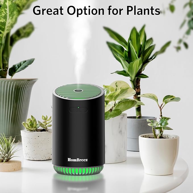 Portable Aromatherapy Diffuser 320ml, Rechargeable Essential Oil Diffuser with LED Light, Cool Mist Humidifier with 2 Mist Modes, Auto Shut-Off, Cordless Use for Home, Office, Bedroom - Black
