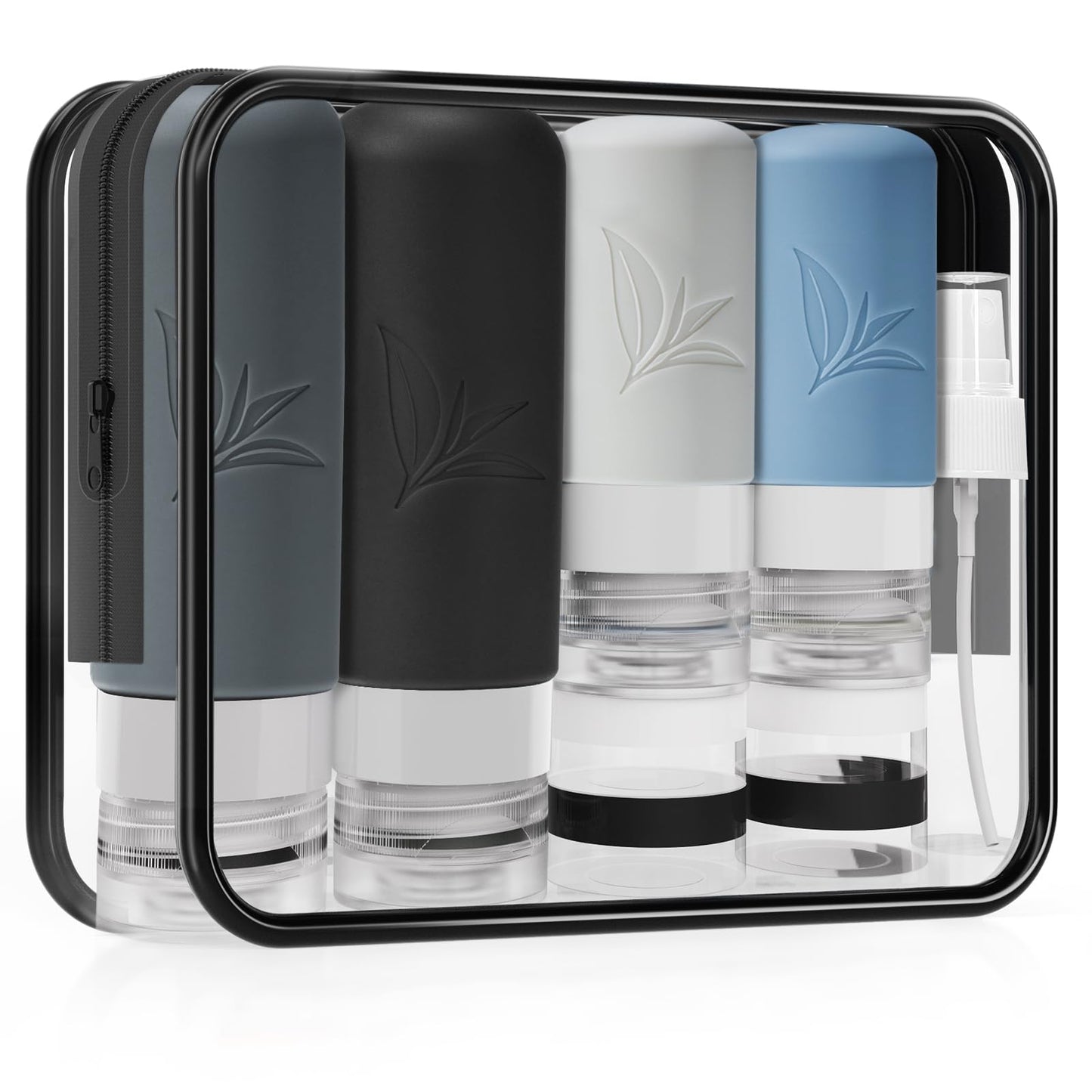 JBYAMUS 18 Pcs Silicone Bottles Set, Leak-Proof Design, Travel Size, TSA Approved for Toiletries, Portable Containers and Best Gifts for Women