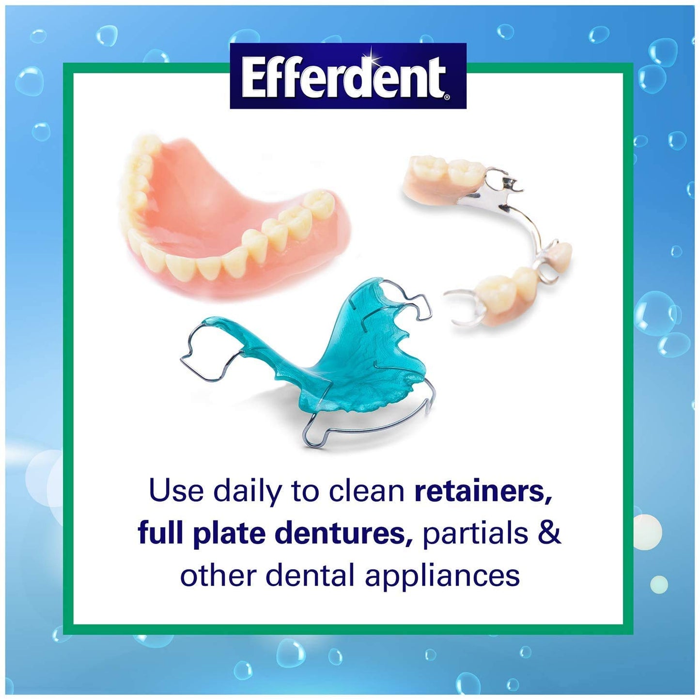 Efferdent Plus Mint Anti-Bacterial Denture Cleanser | 90 Tablets