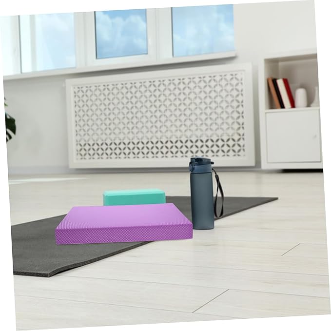 BESPORTBLE Portable Purple Tpe Balance Cushion Non Slip Stability Trainer Pad for Physical Therapy Yoga Core Strength and Mobility Exercises