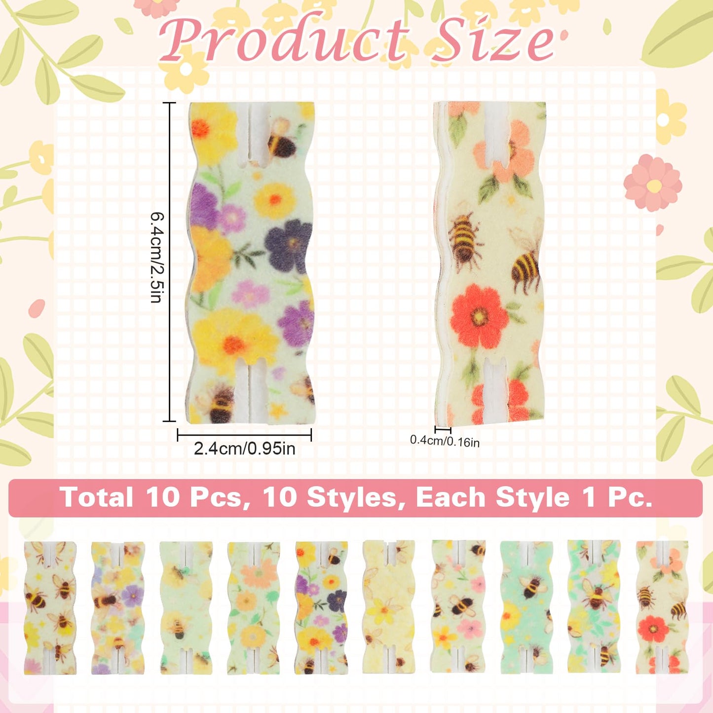 10 Pack Portable Tangle-Free Jewelry Organizer, Travel Necklace Storage Case for Chains, Pendants & Bracelets, Jewelry Containers with Card Holder, Anti-Tangle Jewelry Roll Alternative (Bees)