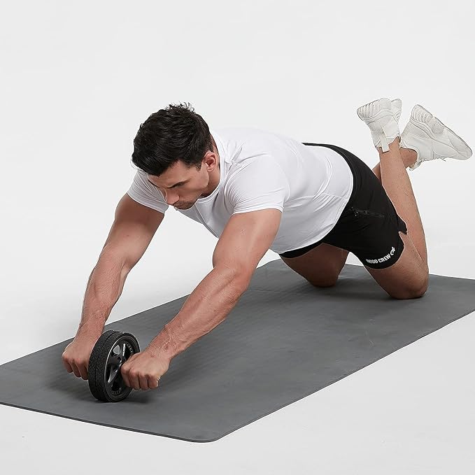 BLUERISE Ab Roller Wheel 2 Types Ab Roller No Noise Ab Wheel Easy to Assemble Home Workout Equipment Portable Abs Workout Equipment for Home