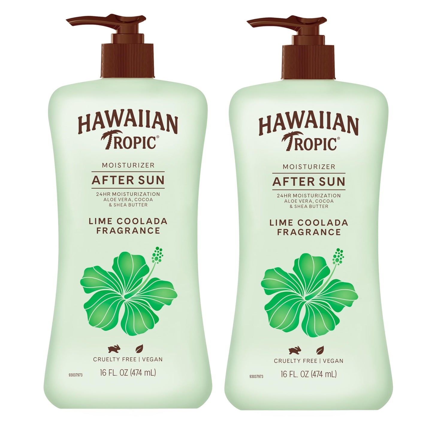 Hawaiian Tropic Lime Coolada After Sun Lotion | After Sun Care, Skin Care, Daily Moisturizing Lotion with Aloe, Cocoa Butter & Shea Butter, 16oz each Twin Pack