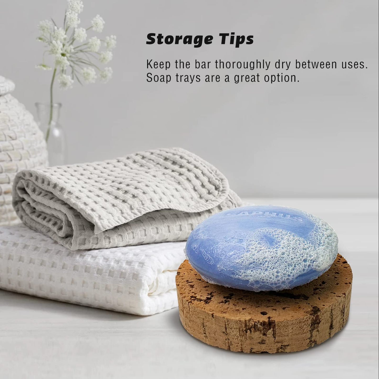 SAPHUS 3-in-1 Shampoo Bars for Hair, Body, Face & Beard | Acidified Bar Soap Moisturizing & Cleansing Bar for Men, Women, Kids | pH Balanced, Sulfate-Free, 1 Pack