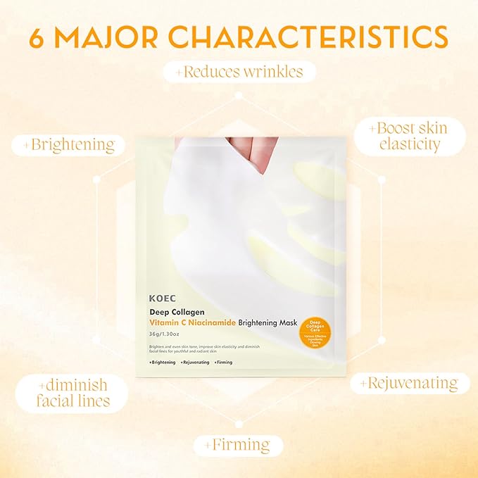 4 Pack Collagen Face Mask, Deep Lifting Mask, Bio-Collagen Films Deep Hydrating Firming Overnight Hydrogel Mask, Hydrating Anti Wrinkle Lifting Facial sheet masks