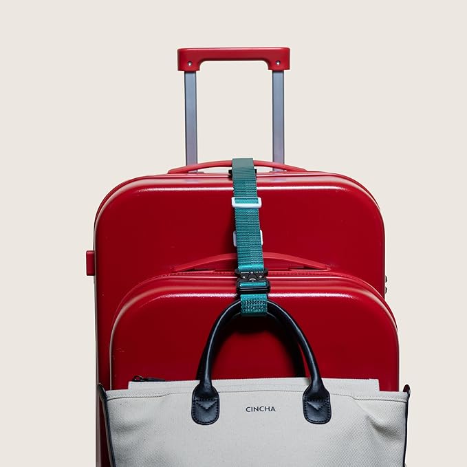 Cincha Add A Bag Luggage Strap Connectors - Connect Multiple Suitcases and Bags - Airport Travel Accessories - As Seen on Shark Tank - 2pcs (Rugby)